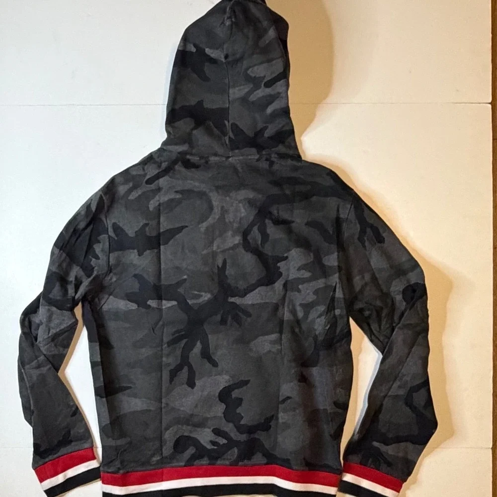 Polo Ralph Lauren PWing Camo Hoodie Mens Medium Grey Camouflage P-Wing Pullover